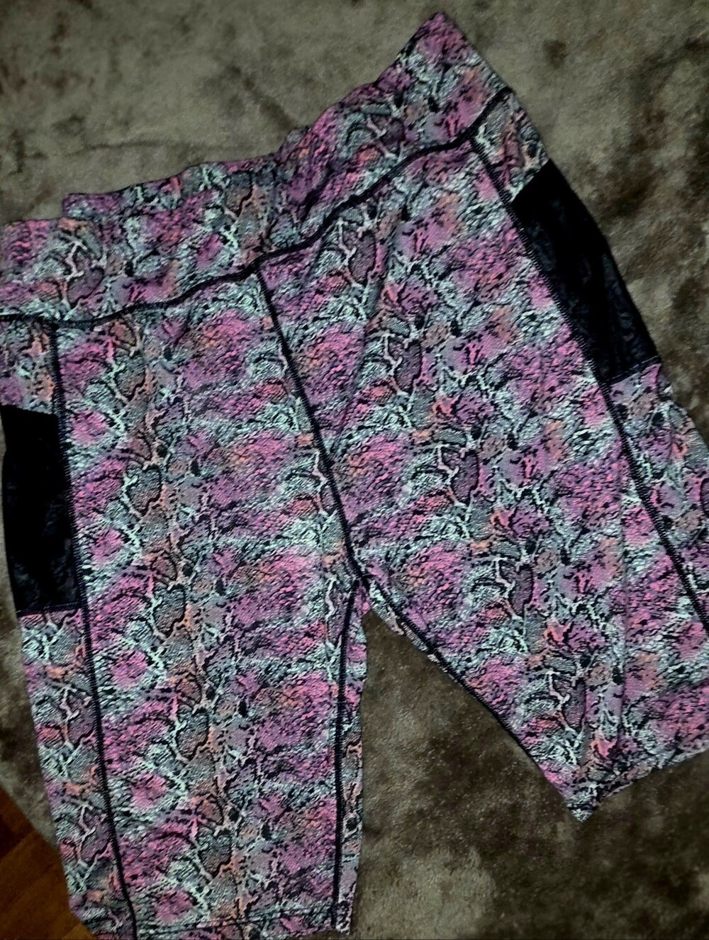 Pink & Gray Snake Print Leggings